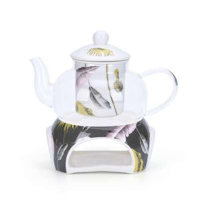 ceramic teapot with warmer porcelain tea pot glass and infuser