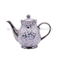 High quality Ceramic Porcelain Silver plated tea pot arabic coffee pot