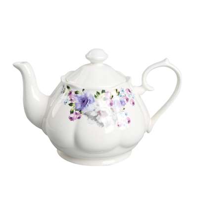 Home goods tableware fine bone china beautiful floral teapot