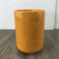 embossed ceramic vase porcelain pot