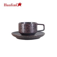 Hunan Factory hualian wholesale high quality custom logo stoneware ceramic new china porcelain bone tea cup set